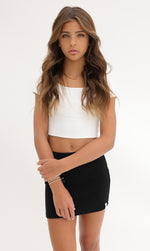 KAVEAH Ribbed Square Neck Cap Sleeve Top