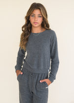 KAVEAH Hacci Ribbed Banded Crewneck Top