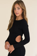 KAVEAH Ribbed LS Cutout Dress