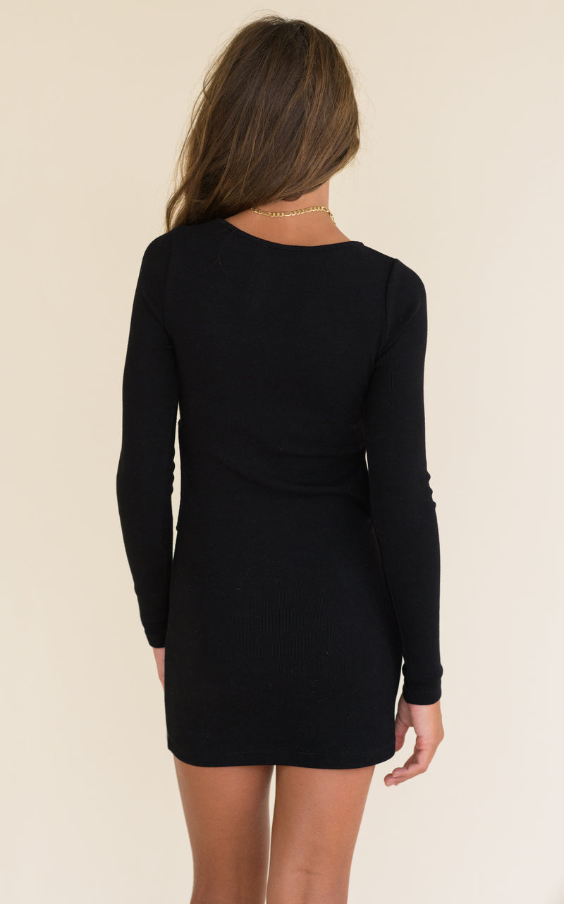 KAVEAH Ribbed LS Cutout Dress