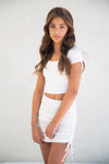 KAVEAH Ribbed Rouched Skirt