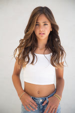 KAVEAH Ribbed Square Neck Cap Sleeve Top