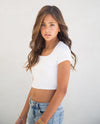 KAVEAH Ribbed Square Neck Cap Sleeve Top