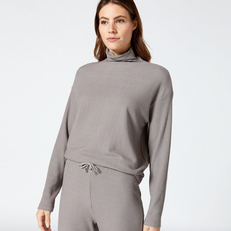 Chunky Rib Mockneck Pullover - VIMMIA