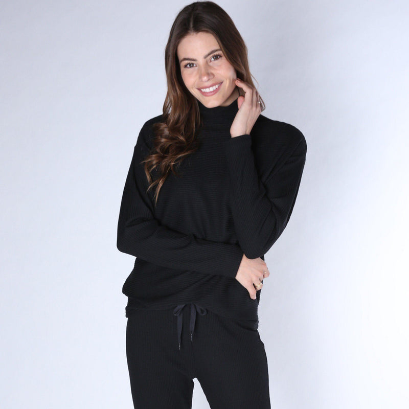 Chunky Rib Mockneck Pullover - VIMMIA