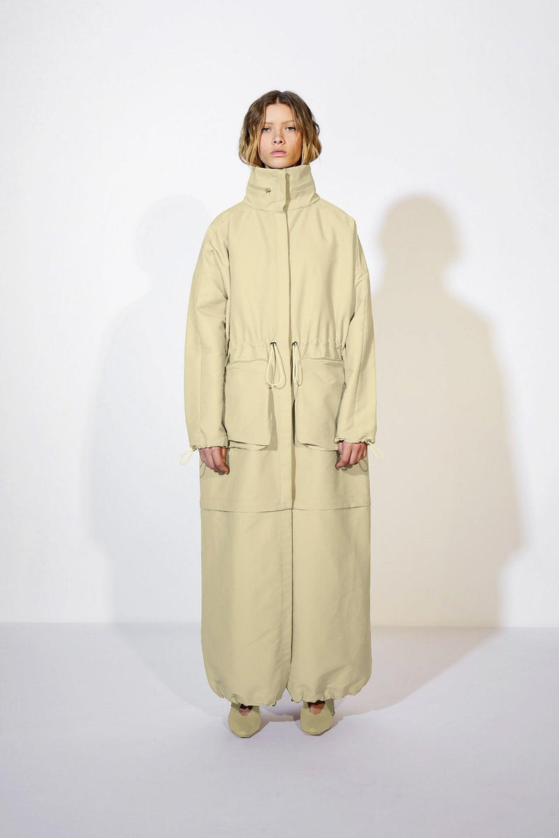 Coated Canvas Convertible Coat - VIMMIA