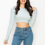 HEATHER Live-In Cropped Long Sleeve Top - VIMMIA