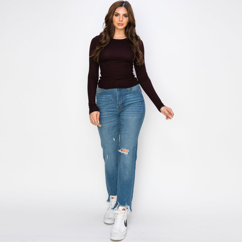 HEATHER Live-in Ribbed LS Top - VIMMIA