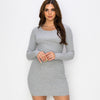 HEATHER Luxe Rib LS Mini Dress - VIMMIA