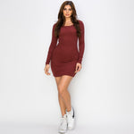 HEATHER Luxe Rib LS Mini Dress - VIMMIA