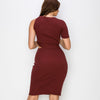 HEATHER Luxe Rib Twist Cutout Dress - VIMMIA