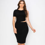 HEATHER Luxe Rib Twist Cutout Dress - VIMMIA