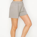 HEATHER Plush Raw Edge Sweatshort - VIMMIA