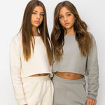 KAVEAH Fleece Cropped Long Sleeve Top - VIMMIA