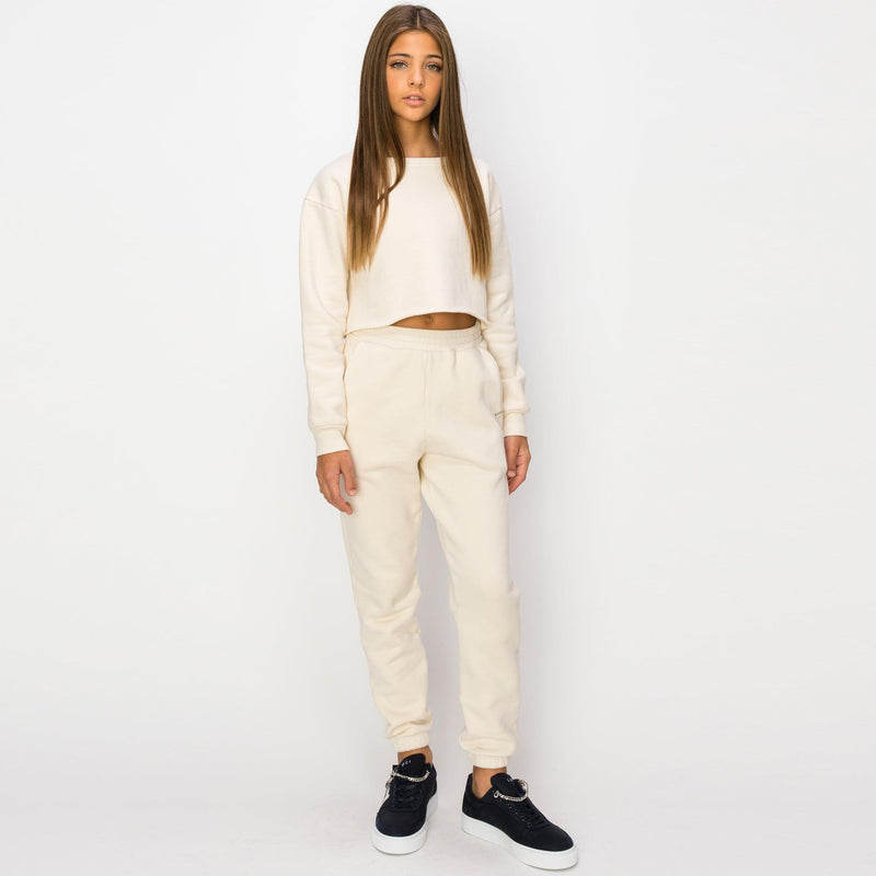 KAVEAH Fleece Cropped Long Sleeve Top - VIMMIA