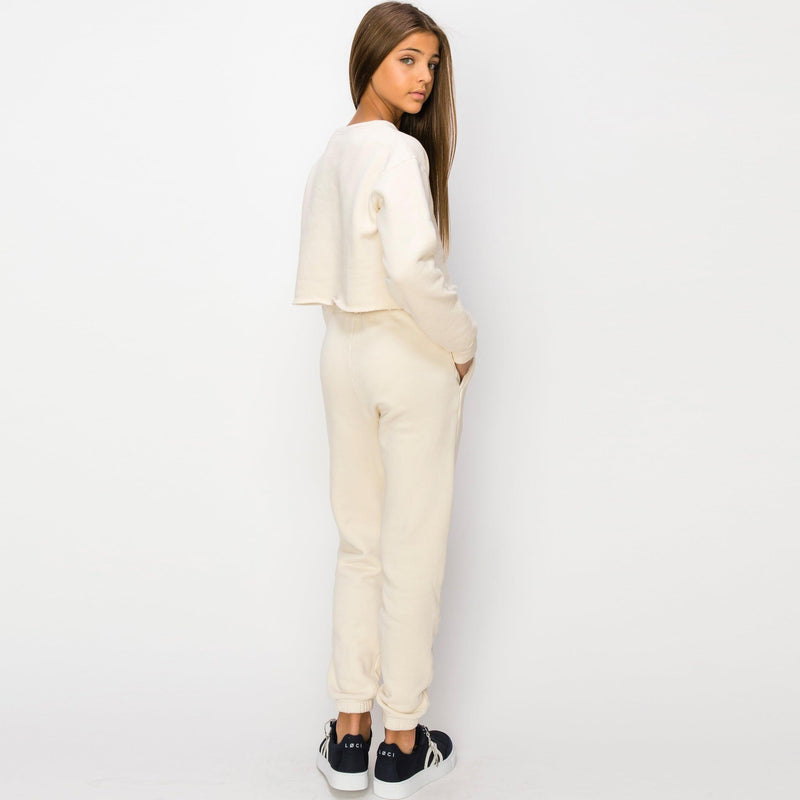 KAVEAH Fleece Cropped Long Sleeve Top - VIMMIA