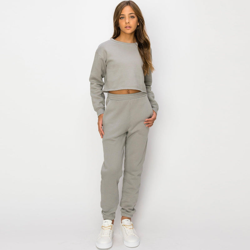 KAVEAH Fleece Cropped Long Sleeve Top - VIMMIA