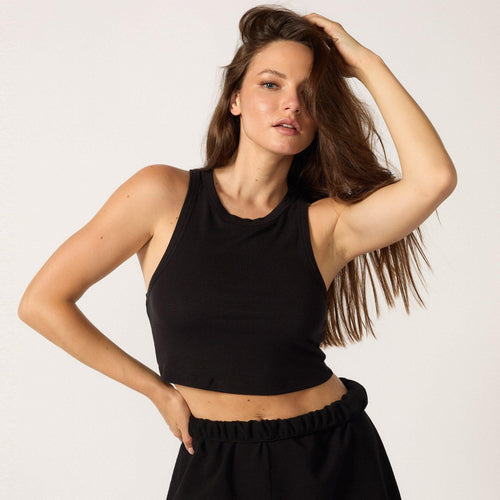 The Live-in Cropped Rib Tank - VIMMIA