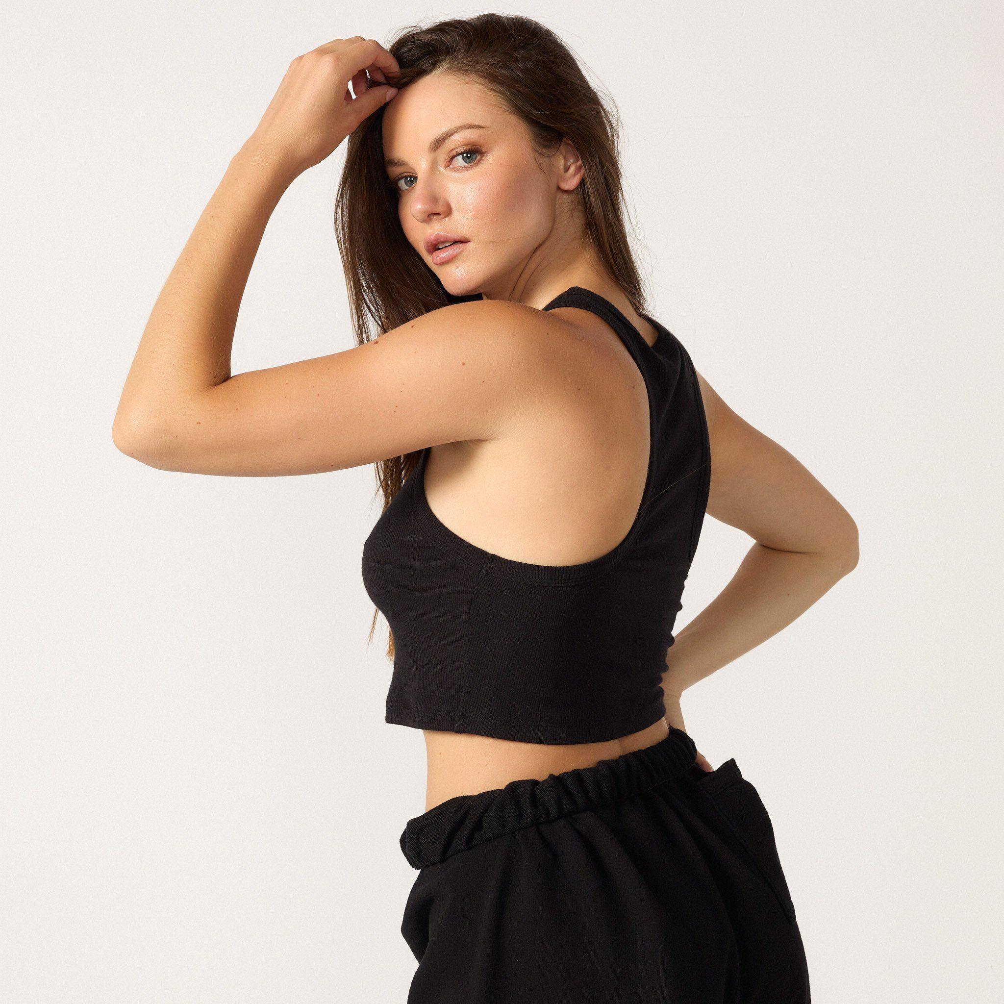 The Live-in Cropped Rib Tank – VIMMIA